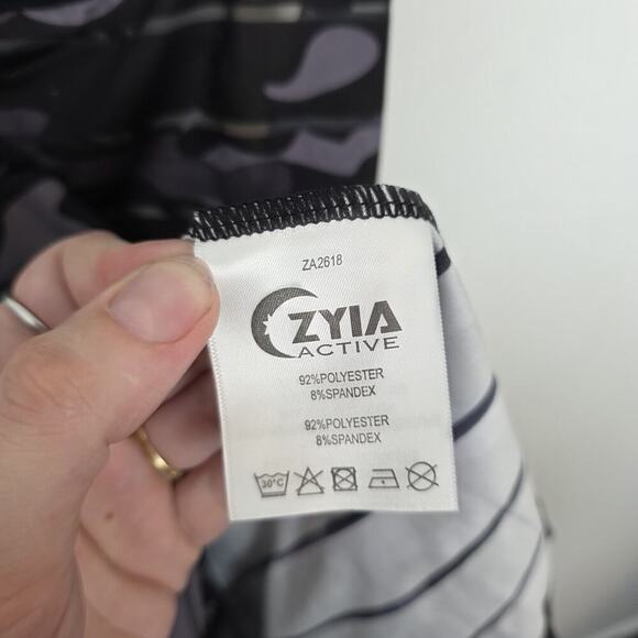 Zyia Black Grey Camo Fitness Active Gym Racerback Havana Tank Top‎ Size 3XL - Picture 5 of 8